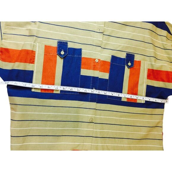 Kiks Top Womens Size 38 Multicolored Striped‎ Dolman Sleeves Retro Vintage - Picture 6 of 6